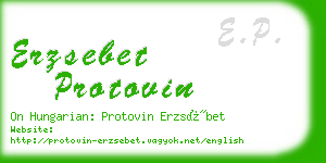 erzsebet protovin business card